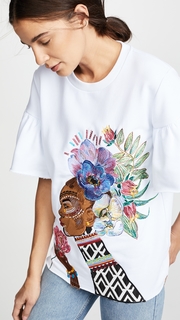 Katya Dobryakova Woman With Flowers Sweatshirt КАТЯ ДОБРЯКОВА