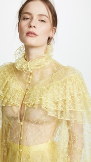 Rodarte Lace Long Sleeve Blouse