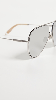 Victoria Beckham Platinum Loop Aviator Sunglasses