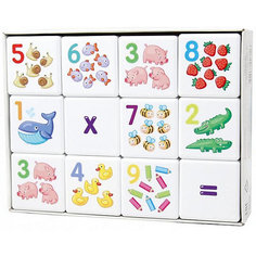 Кубики Десятое королевство "Кубики для умников" Арифметика 12 шт., без обклейки