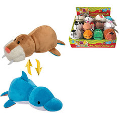 Мягкая игрушка-вывернушка 1toy Морж - Дельфин, 20 см