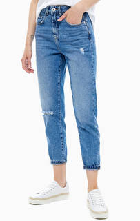 Рваные джинсы с заломами Ichi