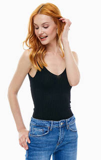 Обтягивающая майка черного цвета Mavi