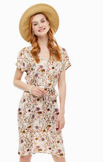 Платье из вискозы с цветочным принтом Ichi