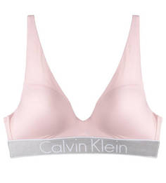 Розовый бюстгальтер с логотипом бренда Calvin Klein