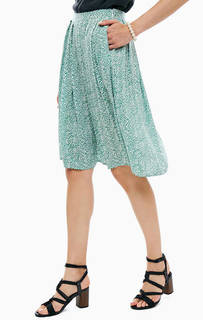 Зеленая юбка из вискозы с карманами Ichi