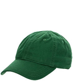 Зеленая бейсболка из хлопка Lacoste