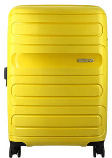 Желтый чемодан из пластика American Tourister