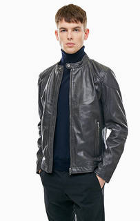 Кожаная куртка с воротником-стойкой Strellson