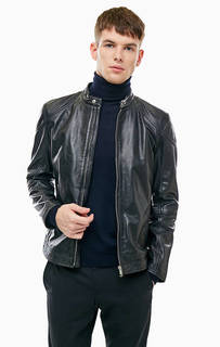 Кожаная куртка с воротником-стойкой Strellson