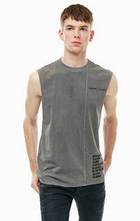 Майка из хлопка серого цвета Mavi