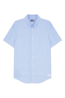 Голубая рубашка с короткими рукавами Calvin Klein