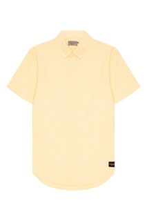 Желтая рубашка с короткими рукавами Calvin Klein