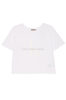 Белая футболка с логотипом Calvin Klein