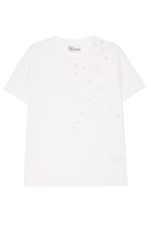 Хлопковая футболка с бантом RED Valentino