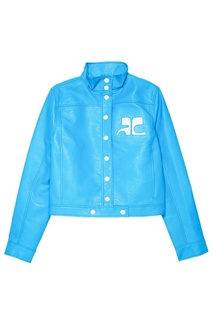 Голубая куртка из хлопка Courreges