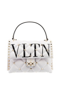 Белая стеганая сумка Candystud Valentino