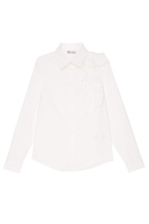 Белая рубашка с аппликацией RED Valentino