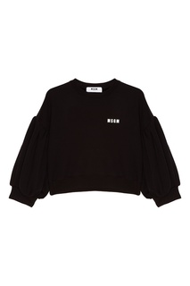 Черный свитшот с объемными рукавами Msgm