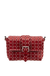 Красная сумка с цветочной аппликацией RED Valentino