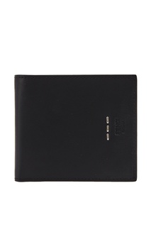 Черный кошелек с тисненым логотипом Fendi