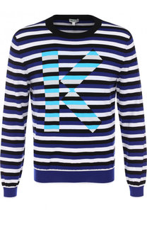 Хлопковый джемпер в контрастную полоску Kenzo