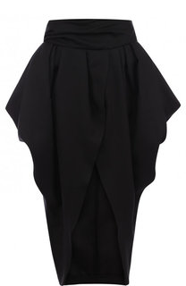 Однотонная шерстяная юбка асимметричного кроя Jacquemus