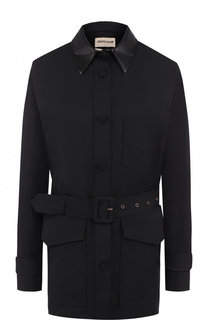 Куртка с поясом и накладными карманами Roberto Cavalli