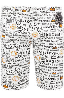 Хлопковые шорты с принтом Dolce &amp; Gabbana