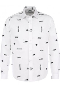 Хлопковая рубашка с принтом Kenzo