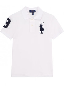 Хлопковое поло с нашивкой Polo Ralph Lauren