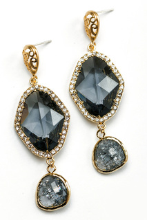 Серьги "Дымчатый кварц" Beatrici Lux