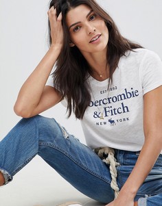 Футболка с логотипом Abercrombie &amp; Fitch - Белый