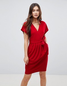 Платье-тюльпан с запахом QED London - Красный
