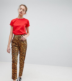 Широкие брюки со складками и леопардовым принтом Daisy Street - Мульти