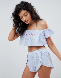 Фактурные пляжные шорты Tommy Hilfiger - Синий