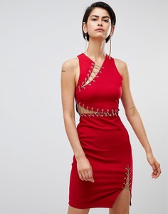 Облегающее платье с вырезом Forever Unique - Красный