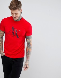 Красная футболка узкого кроя с логотипом Armani Exchange - Красный