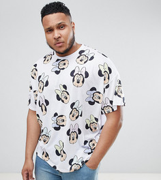 Oversize-футболка с принтом Минни Маус ASOS DESIGN Plus - Белый