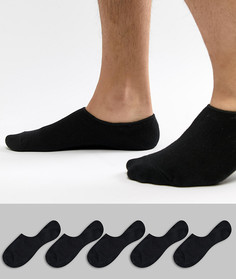 Набор из 5 пар невидимых носков Jack &amp; Jones - Черный