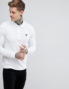 Белая футболка-поло с длинными рукавами Lyle &amp; Scott - Белый