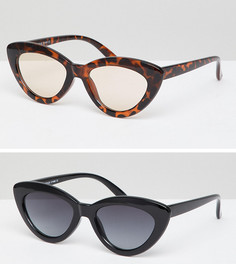 Солнцезащитные очки кошачий глаз - набор из 2 7X - Мульти