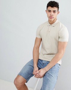 Трикотажное поло ASOS DESIGN - Бежевый