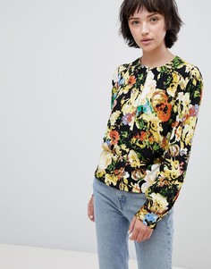 Блузка с цветочным узором Minimum - Черный