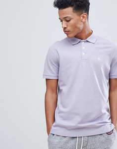 Узкое поло лавандового цвета с логотипом Abercrombie &amp; Fitch - Фиолетовый