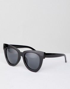 Черные солнцезащитные очки в крупной оправе Glamorous - Черный