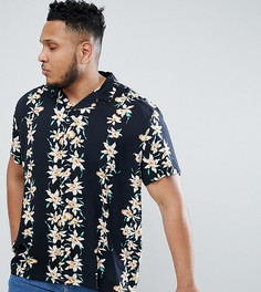 Рубашка классического кроя из вискозы с гавайским принтом ASOS - Черный