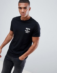 Черная футболка с принтом Burton Menswear - Черный