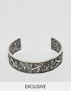 Серебристый браслет с гравировкой Reclaimed Vintage эксклюзивно для ASOS - Серебряный
