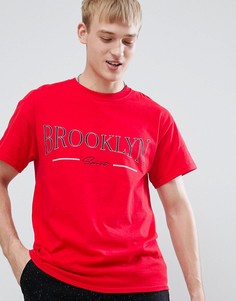 Красная футболка с принтом Brooklyn New Look - Красный
